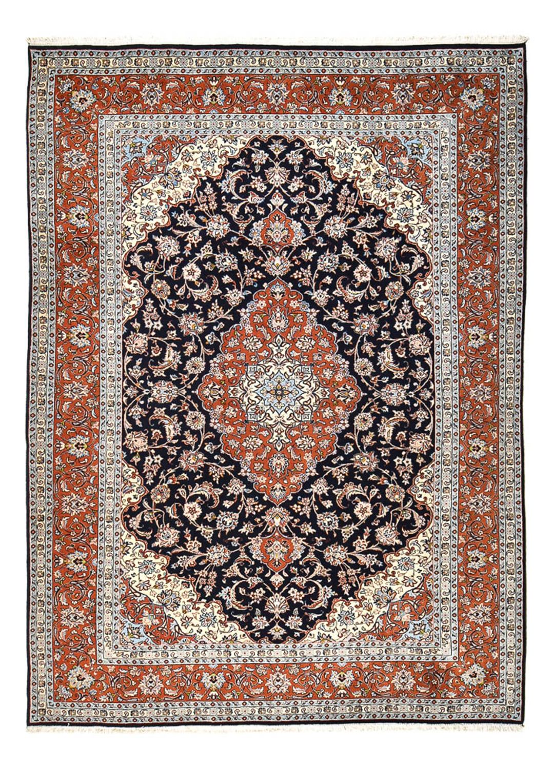 Persisk tæppe - Classic - 343 x 246 cm - mørkeblå