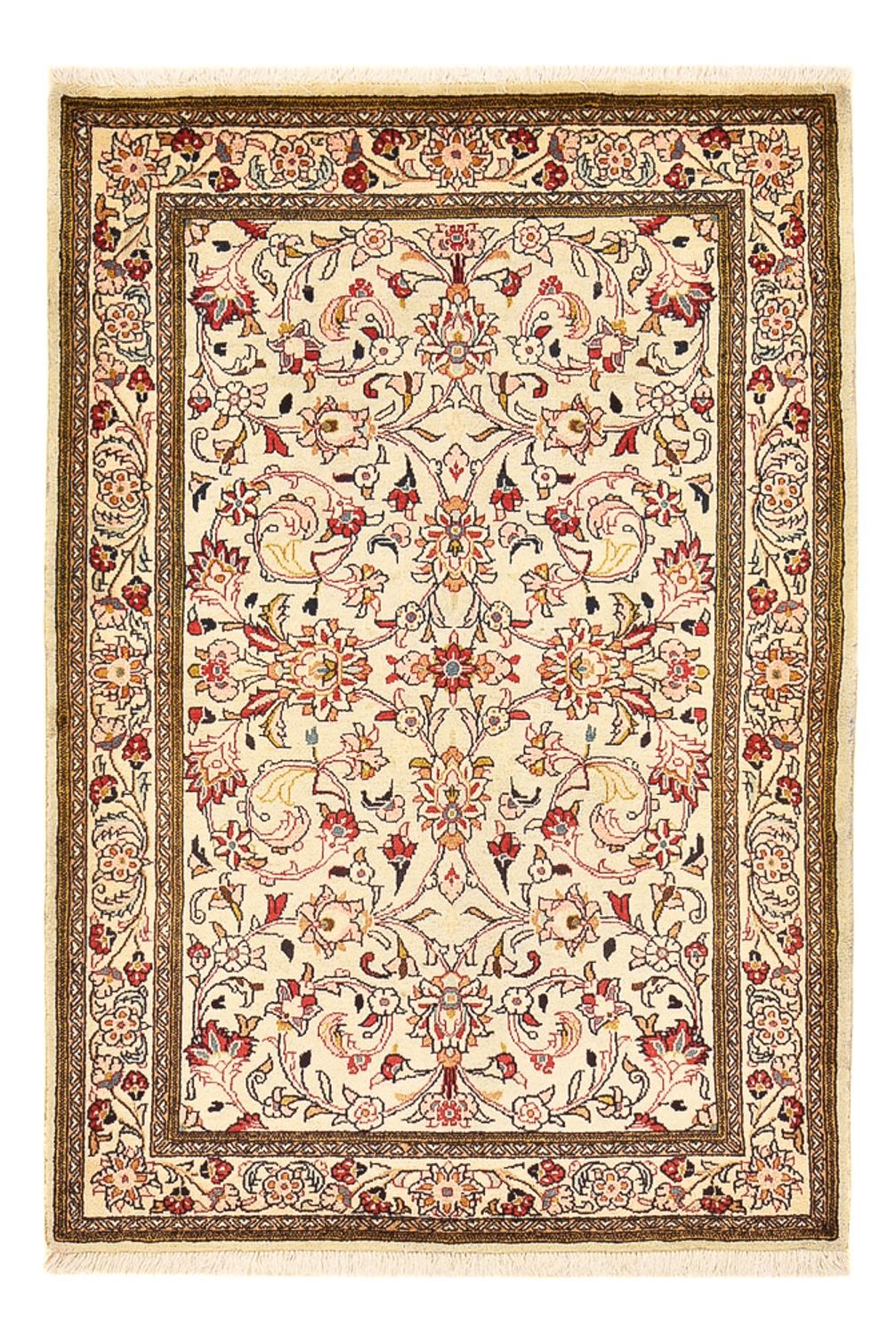 Persisk tæppe - Ghom - 156 x 106 cm - creme