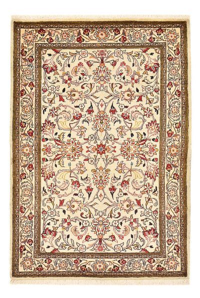 Qom Tæppe 106x156cm - Persisk tæppe - creme
