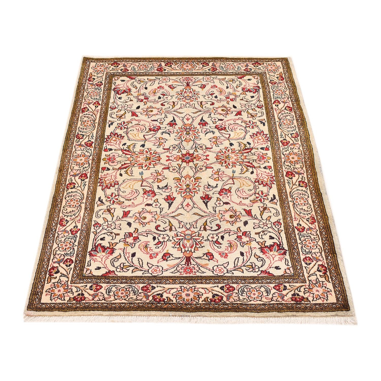Persisk tæppe - Ghom - 156 x 106 cm - creme