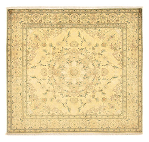 Persisk tæppe - Tabriz - Royal firkantet  - 200 x 190 cm - gul