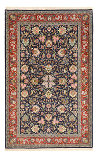 Persisk tæppe - Isfahan - Premium - 220 x 140 cm - mørkeblå