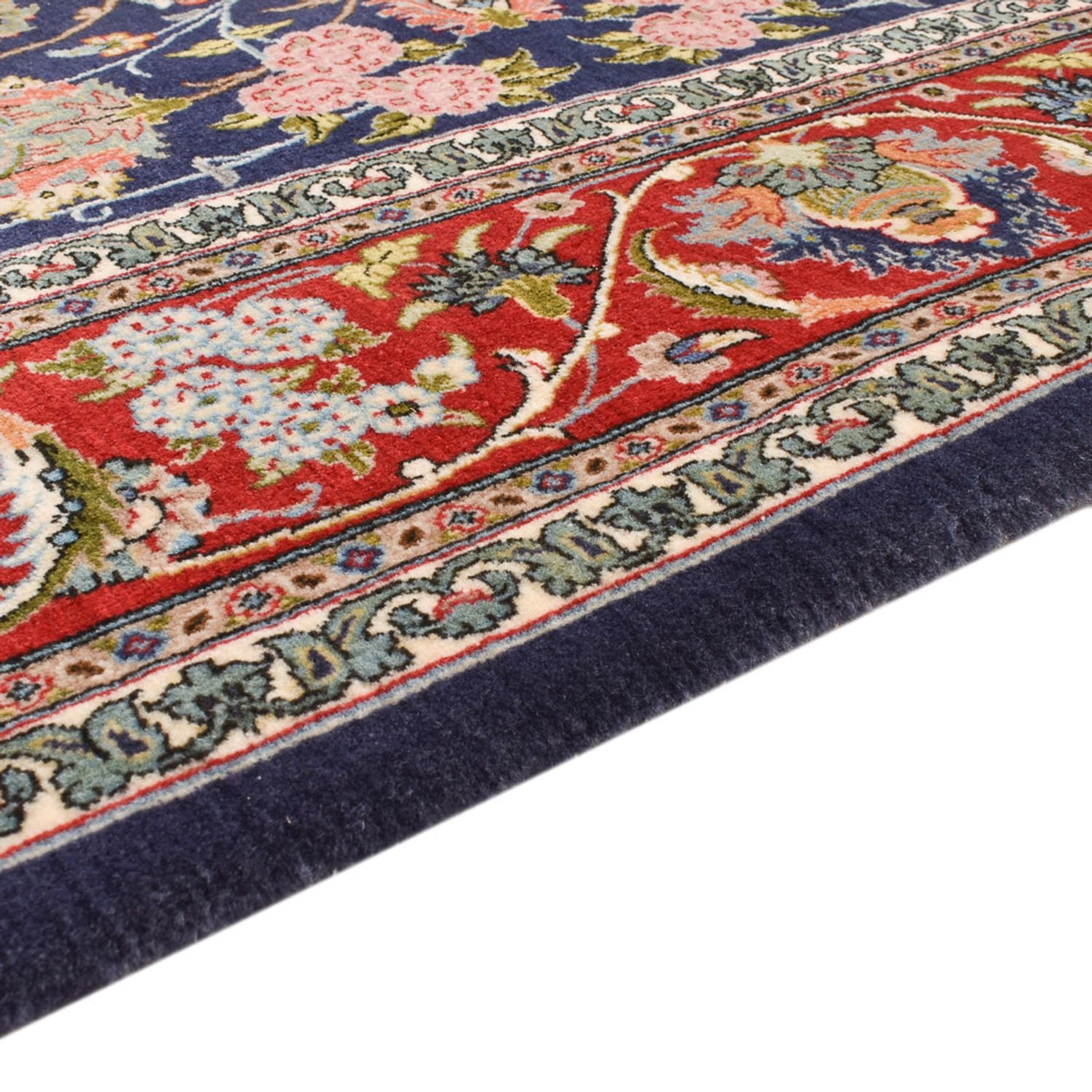 Persisk tæppe - Isfahan - Premium - 220 x 140 cm - mørkeblå