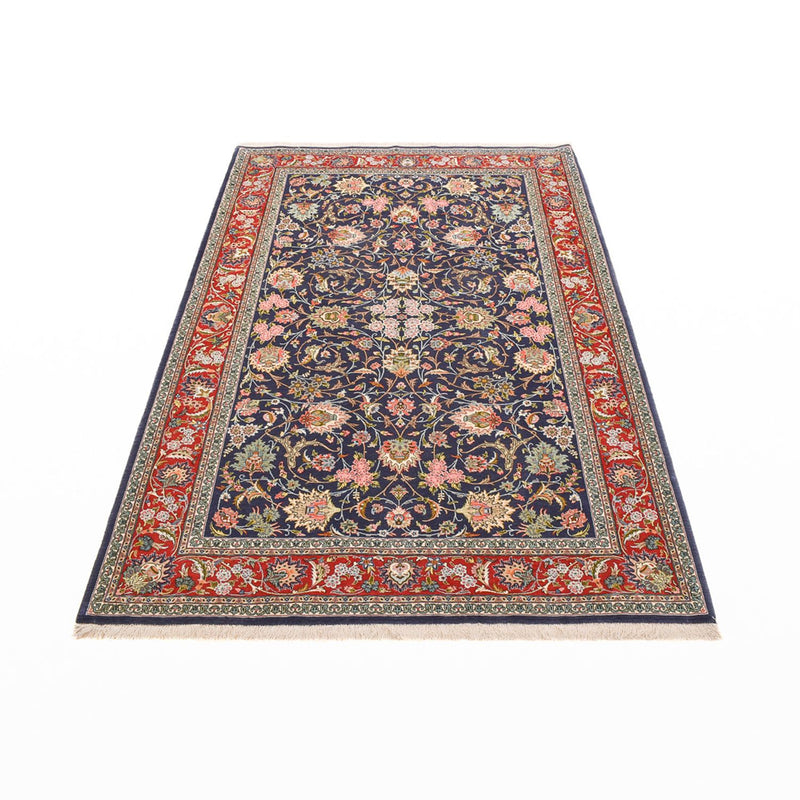 Persisk tæppe - Isfahan - Premium - 220 x 140 cm - mørkeblå