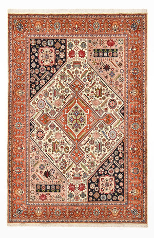 Gabbeh-tæppe - Kashkuli Persisk - 218 x 142 cm - flerfarvet