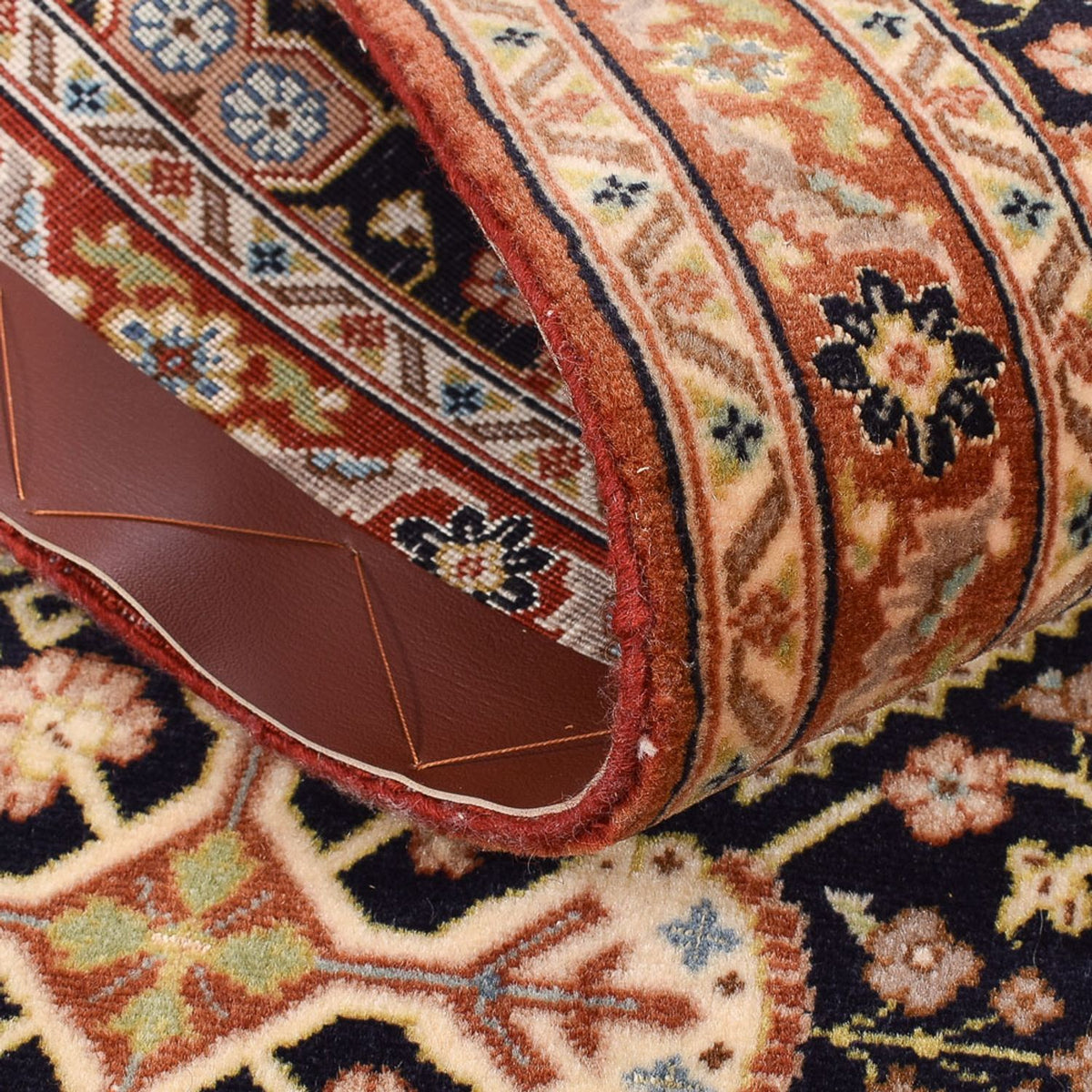 Løber Persisk tæppe - Ghom - Royal - 209 x 50 cm - mørk beige