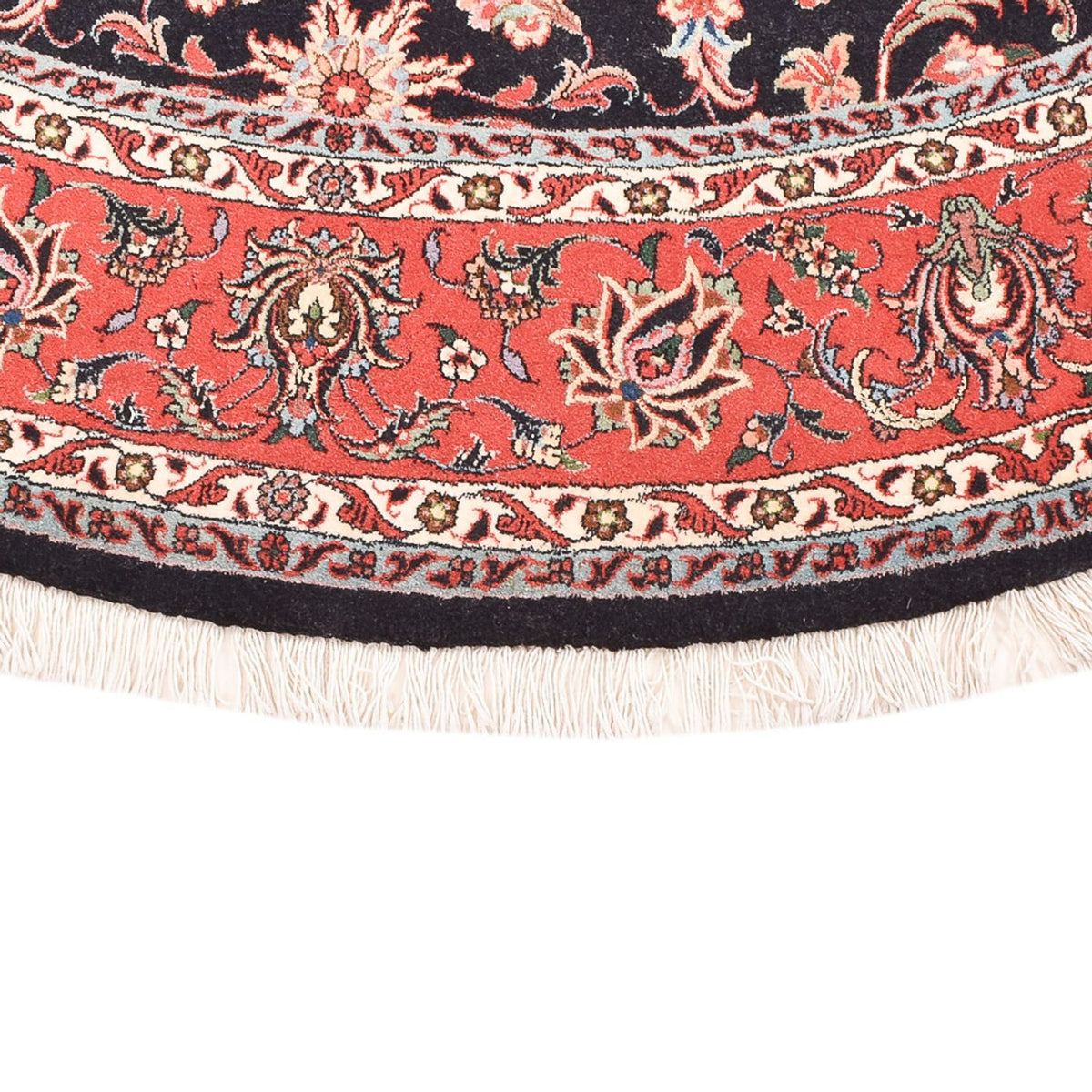 Persisk tæppe - Bijar rundt  - 200 x 200 cm - mørkerød