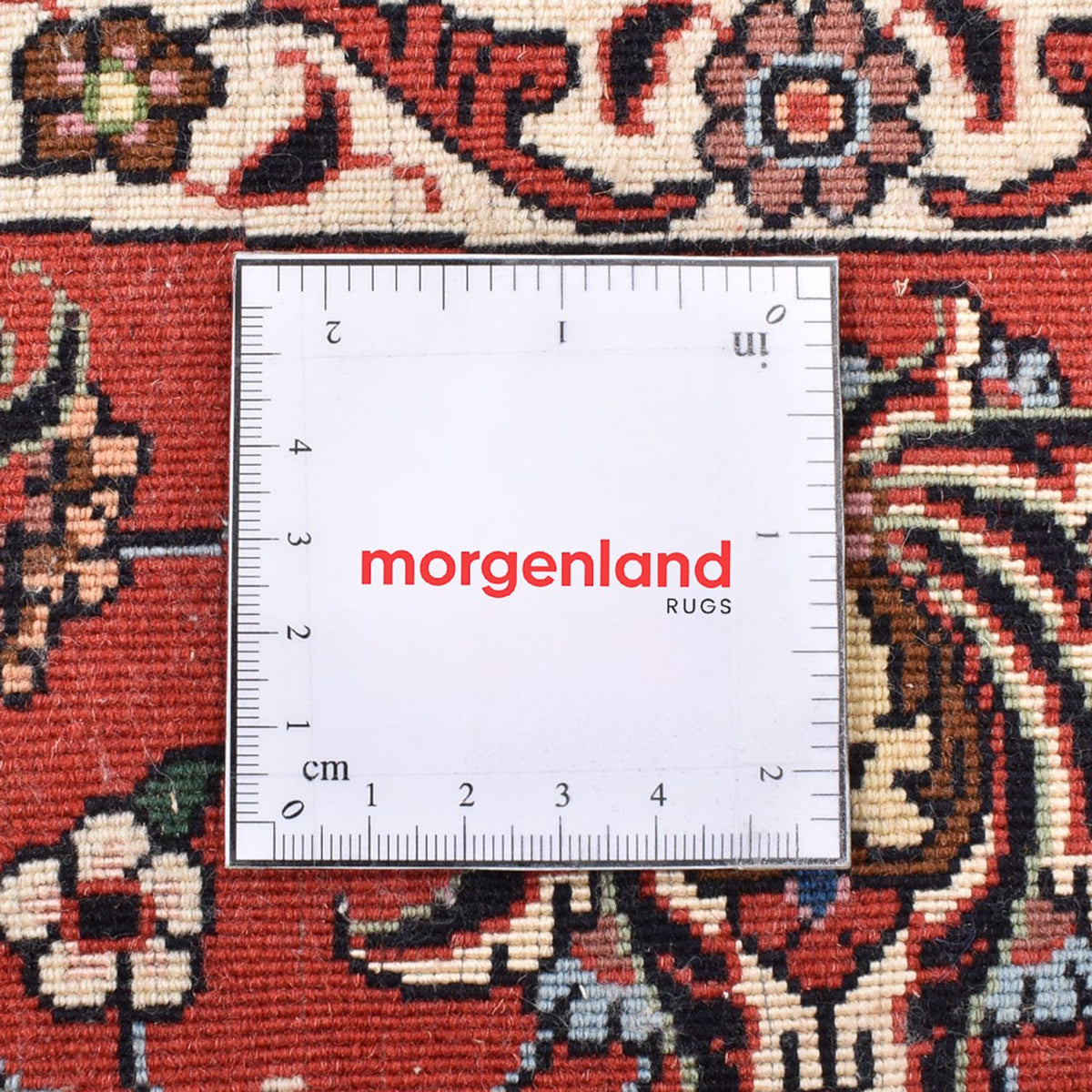 Persisk tæppe - Bijar rundt  - 200 x 200 cm - mørkerød