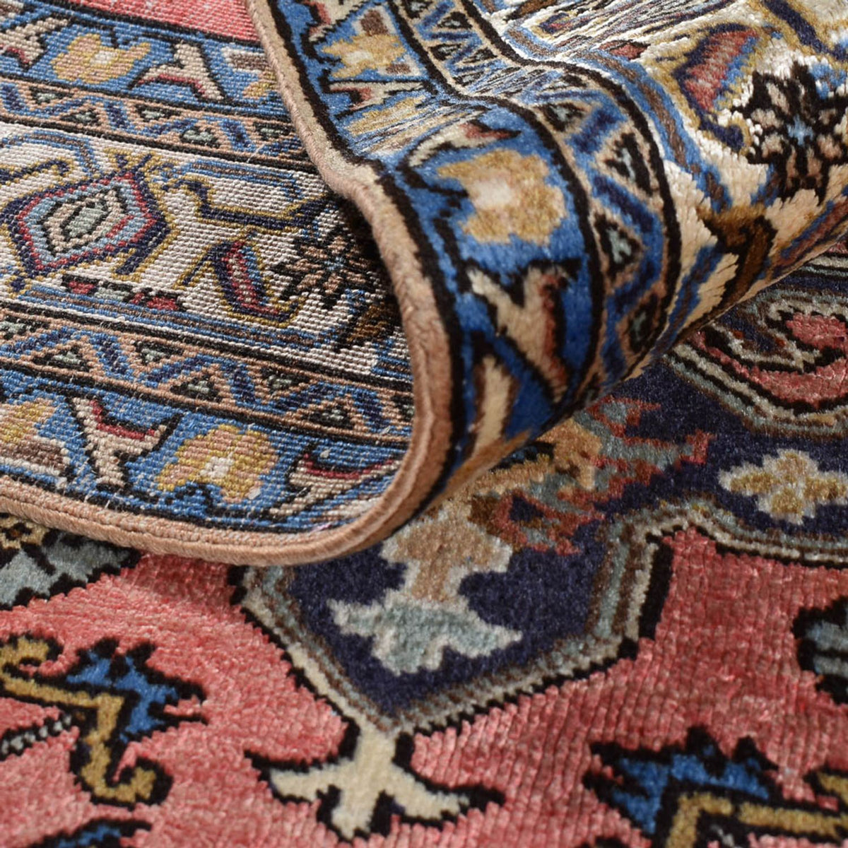 Persisk tæppe - Nomadisk - 196 x 133 cm - lysrød