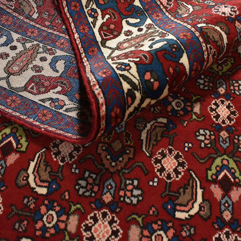 Persisk tæppe - Bijar - 316 x 204 cm - mørkerød