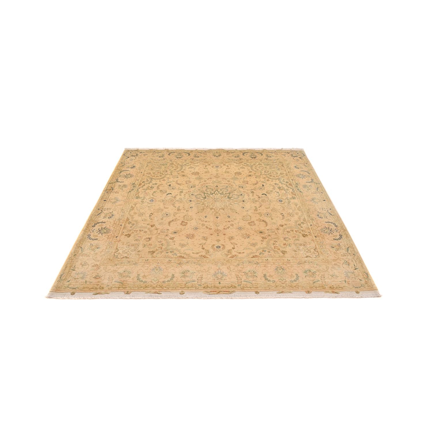 Persisk tæppe - Tabriz - Royal firkantet  - 250 x 244 cm - karamel