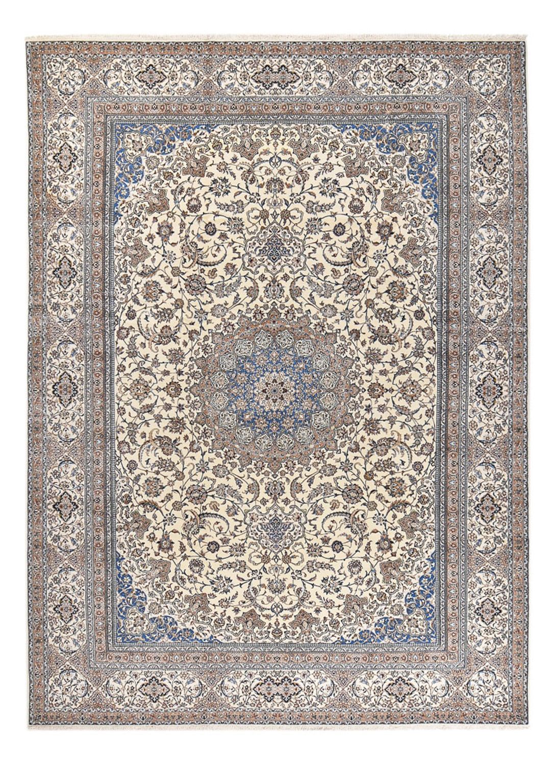 Persisk tæppe - Nain - Premium - 455 x 315 cm - creme