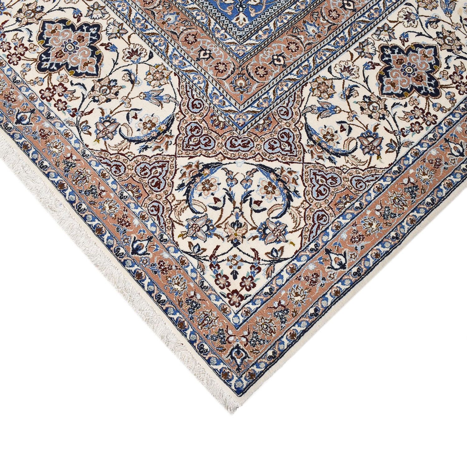 Persisk tæppe - Nain - Premium - 455 x 315 cm - creme