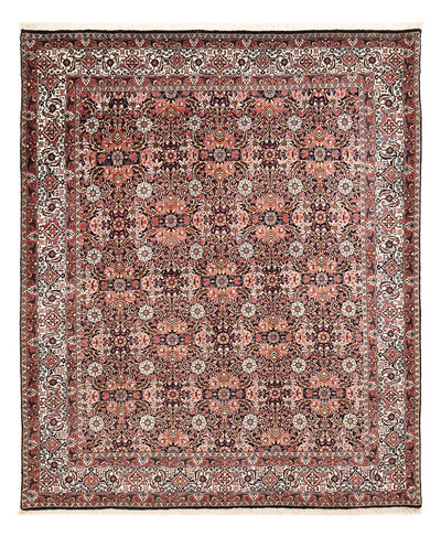 Bidjar Tæppe 204x247cm - Persisk tæppe - mørkerød