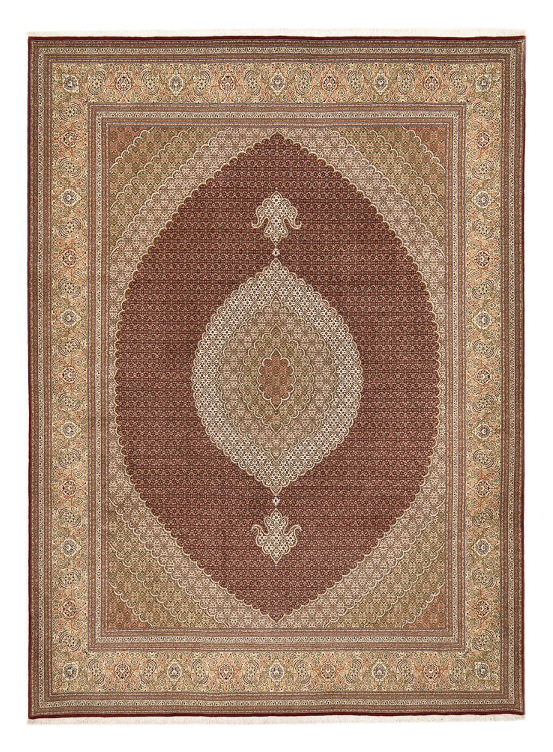Persisk tæppe - Tabriz - Royal - 407 x 301 cm - mørk beige