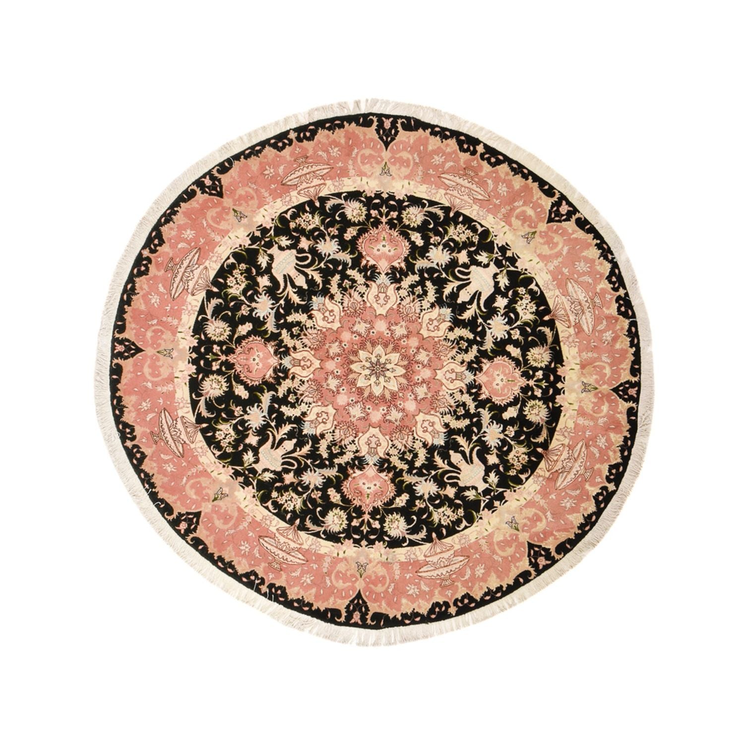 Persisk tæppe - Tabriz - Premium rundt  - 200 x 200 cm - flerfarvet