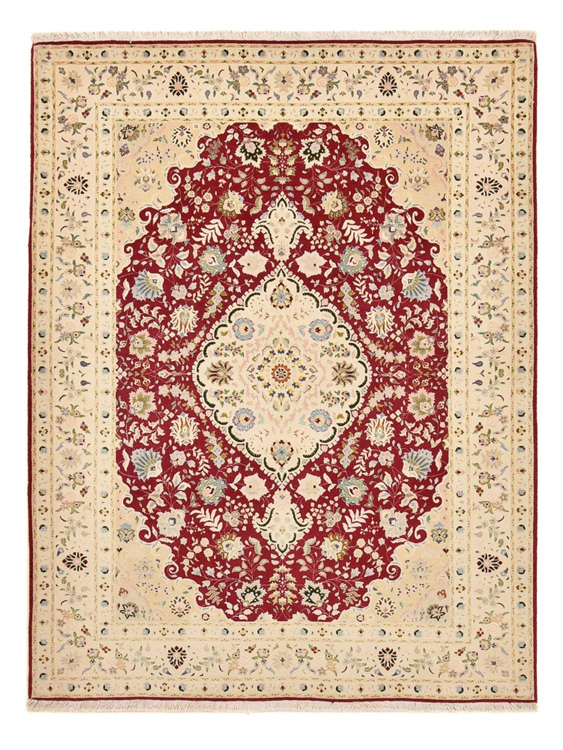 Persisk tæppe - Tabriz - Royal - 210 x 153 cm - rød