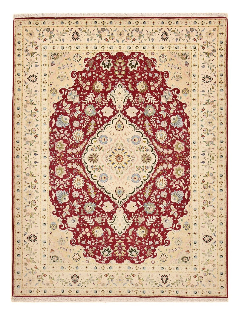 Persisk tæppe - Tabriz - Royal - 210 x 153 cm - rød