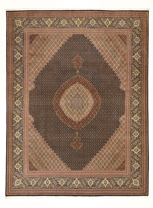 Persisk tæppe - Tabriz - Royal - 400 x 300 cm - mørk kamel