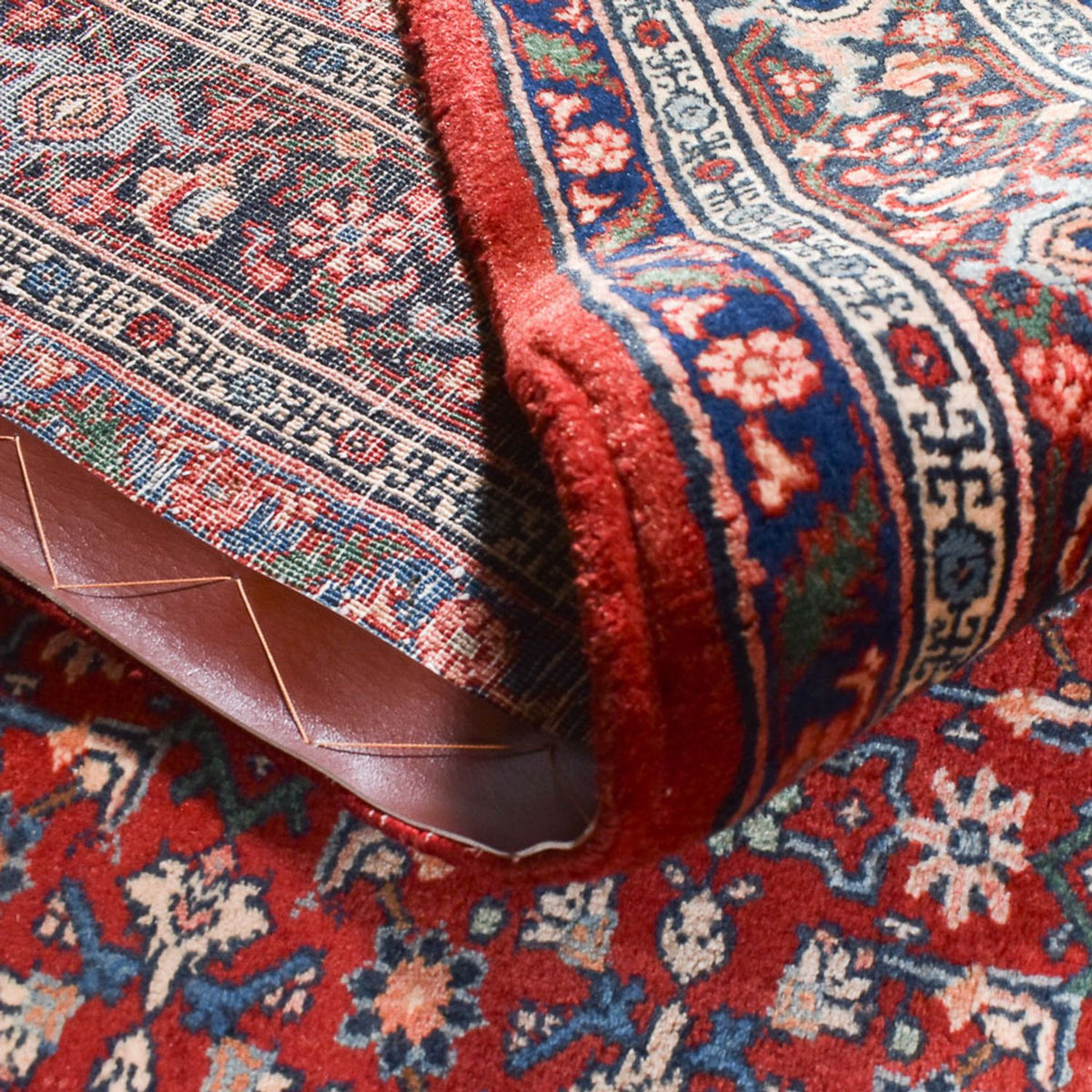 Persisk tæppe - Bijar - 300 x 221 cm - lysrød