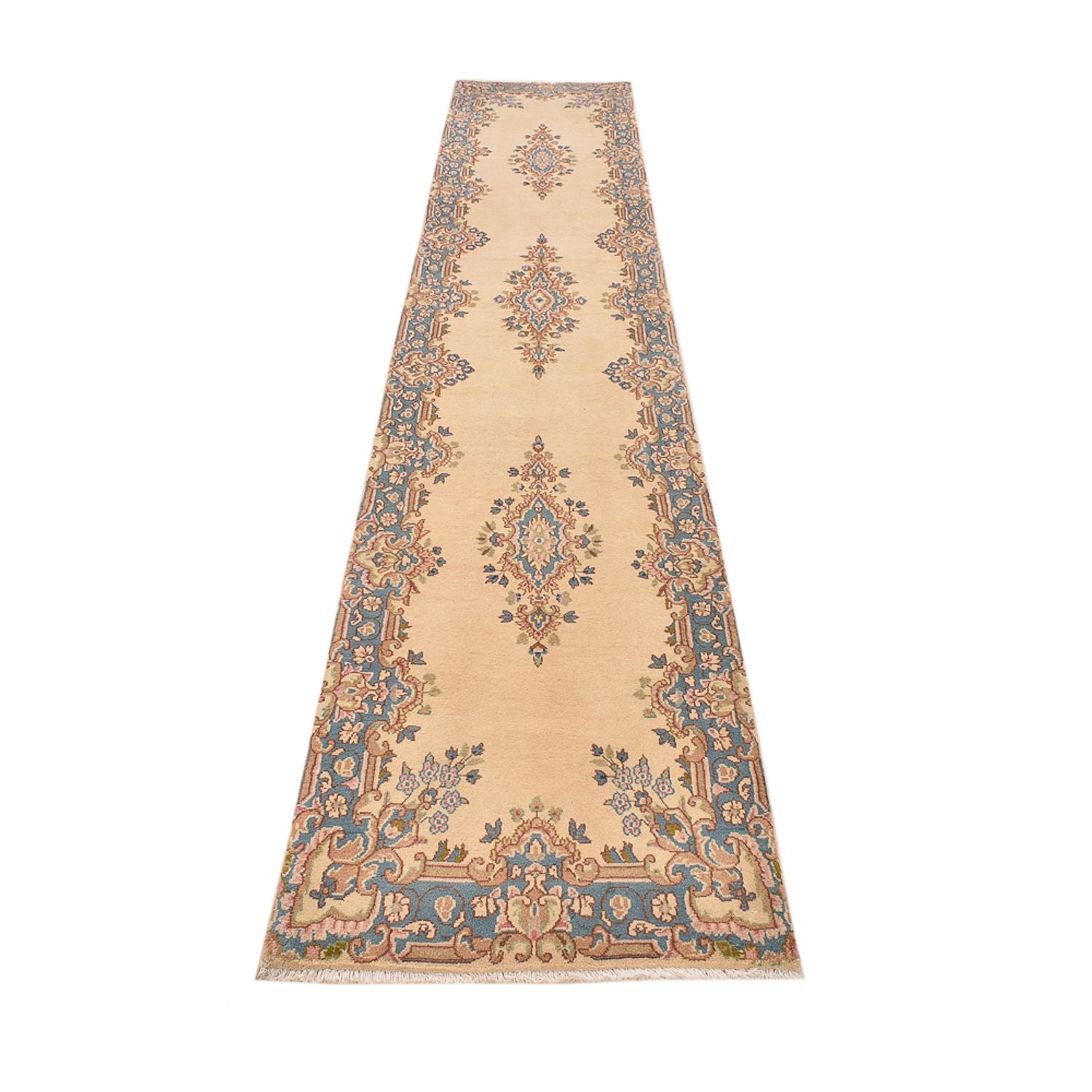 Løber Persisk tæppe - Royal - 408 x 75 cm - beige