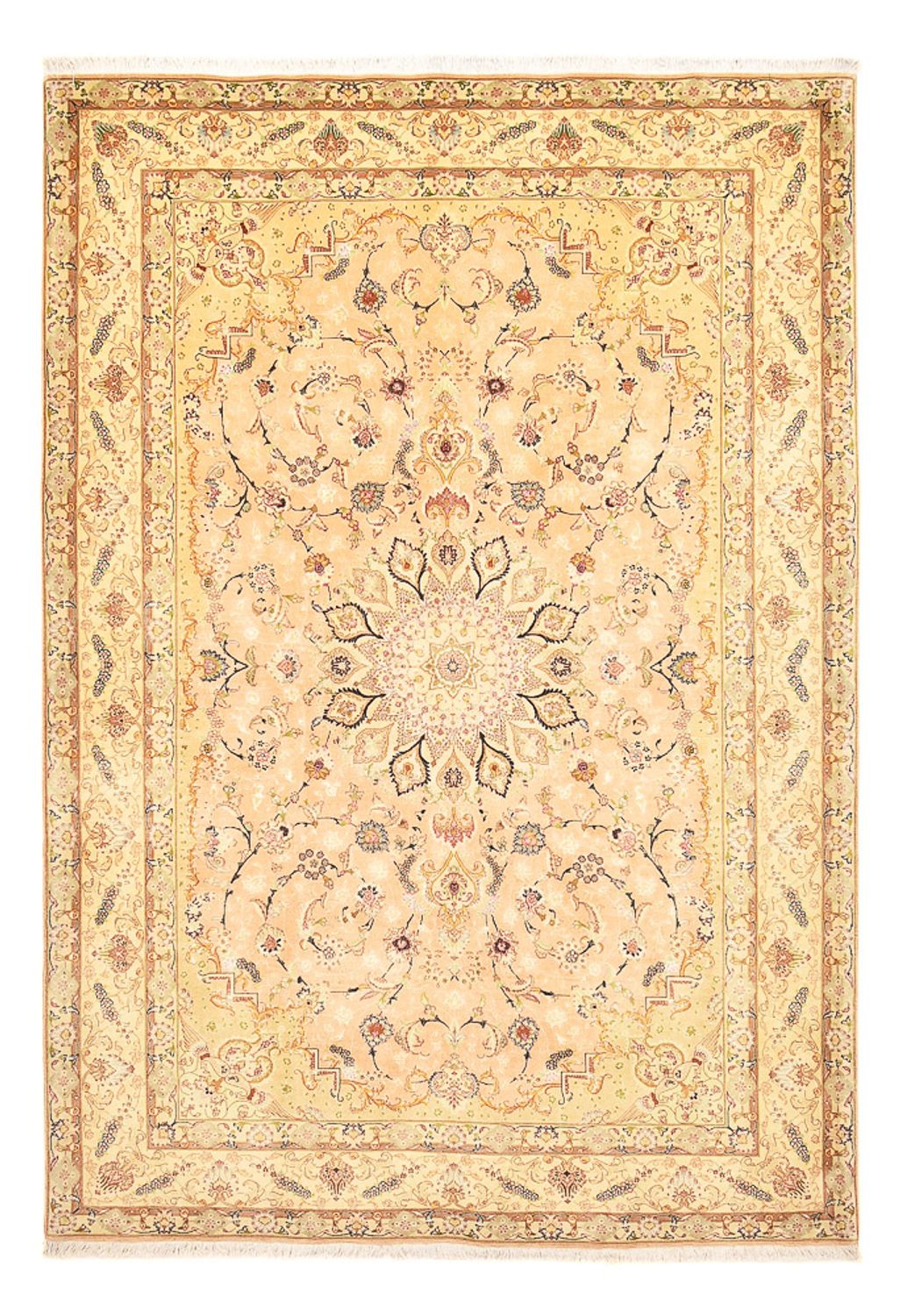 Persisk tæppe - Tabriz - Royal - 294 x 203 cm - gul