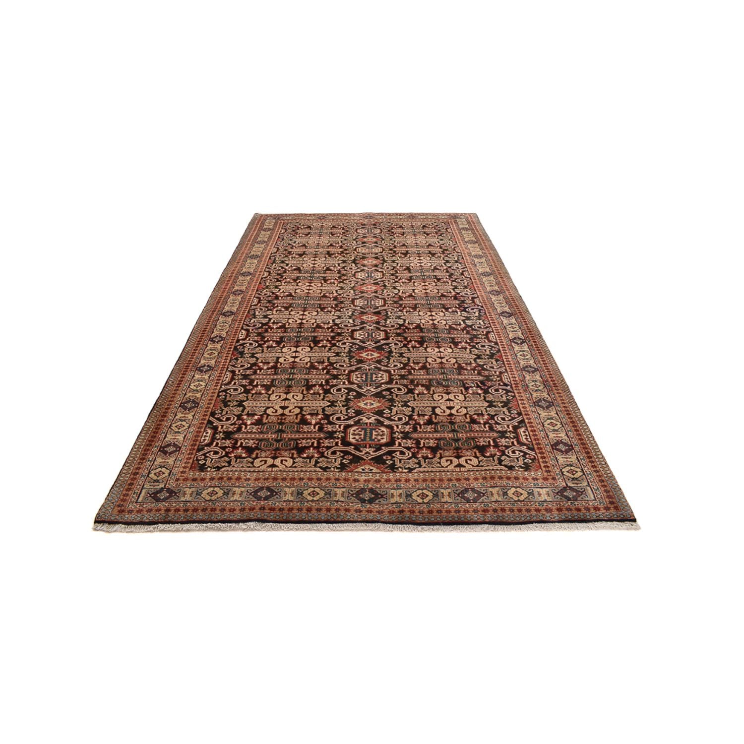 Persisk tæppe - Nomadisk - 300 x 192 cm - mørk beige