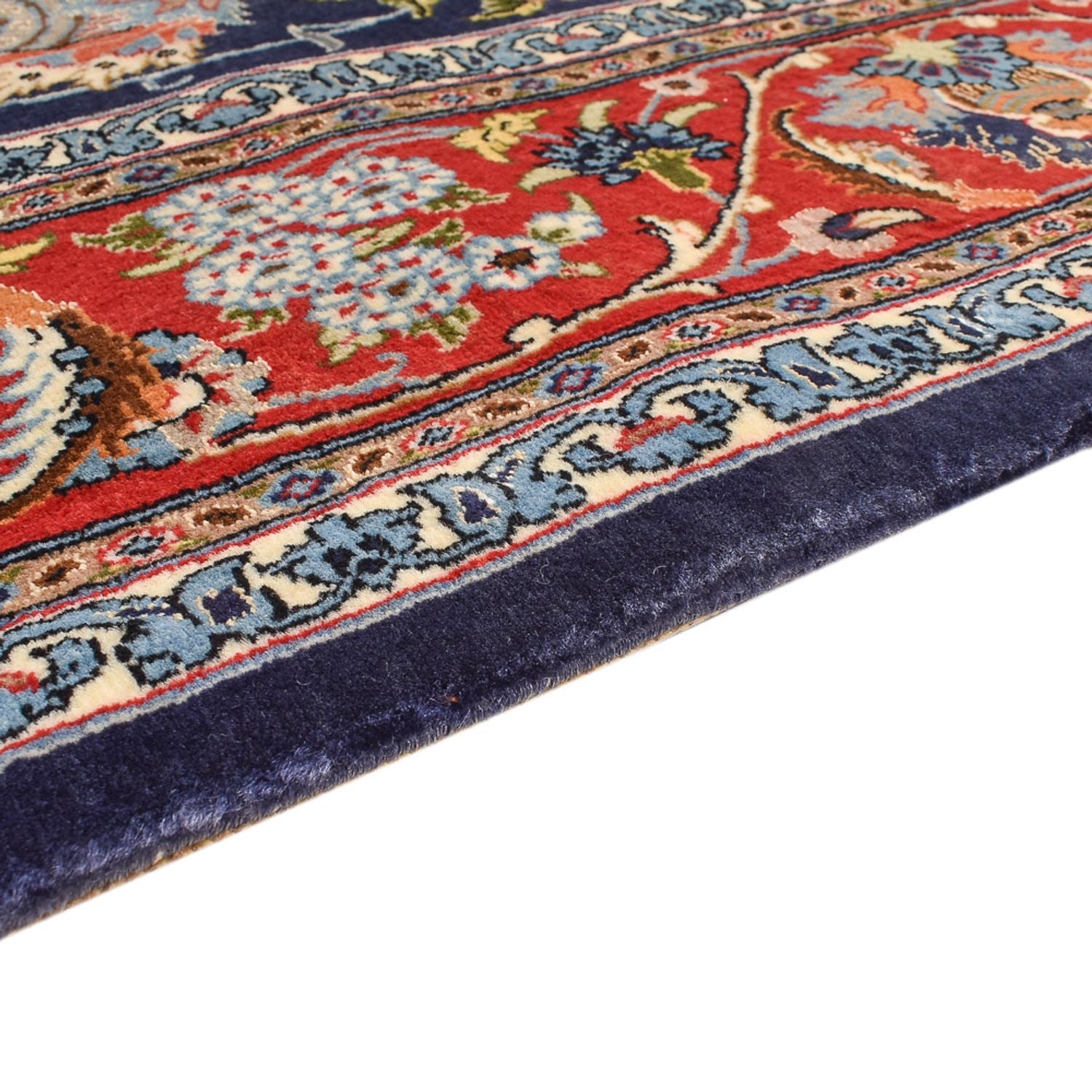 Persisk tæppe - Isfahan - Premium - 226 x 136 cm - mørkeblå