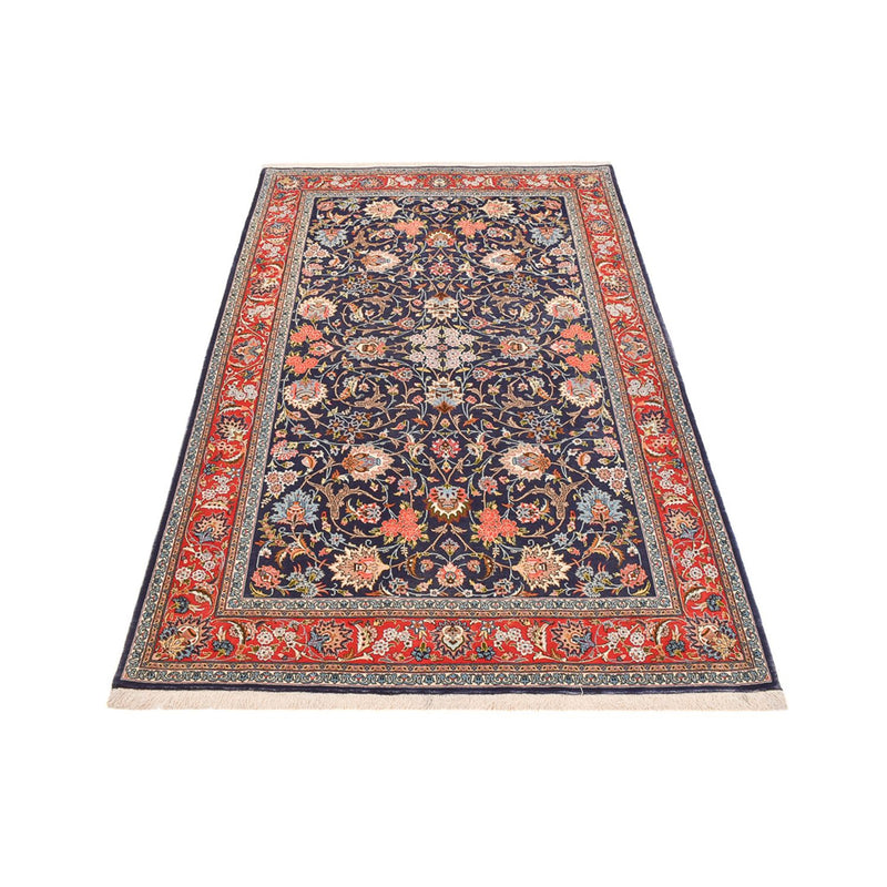 Persisk tæppe - Isfahan - Premium - 226 x 136 cm - mørkeblå