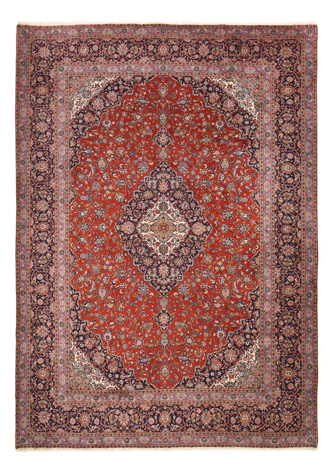 Persisk tæppe - Keshan - 412 x 300 cm - rød