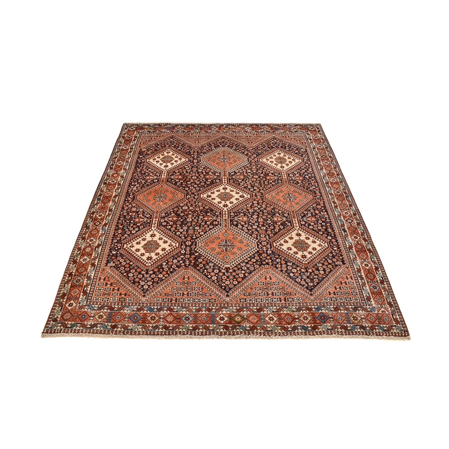 Persisk tæppe - Nomadisk - 240 x 196 cm - rust