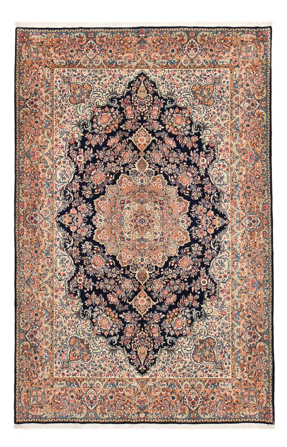 Persisk tæppe - Royal - 312 x 203 cm - mørkeblå