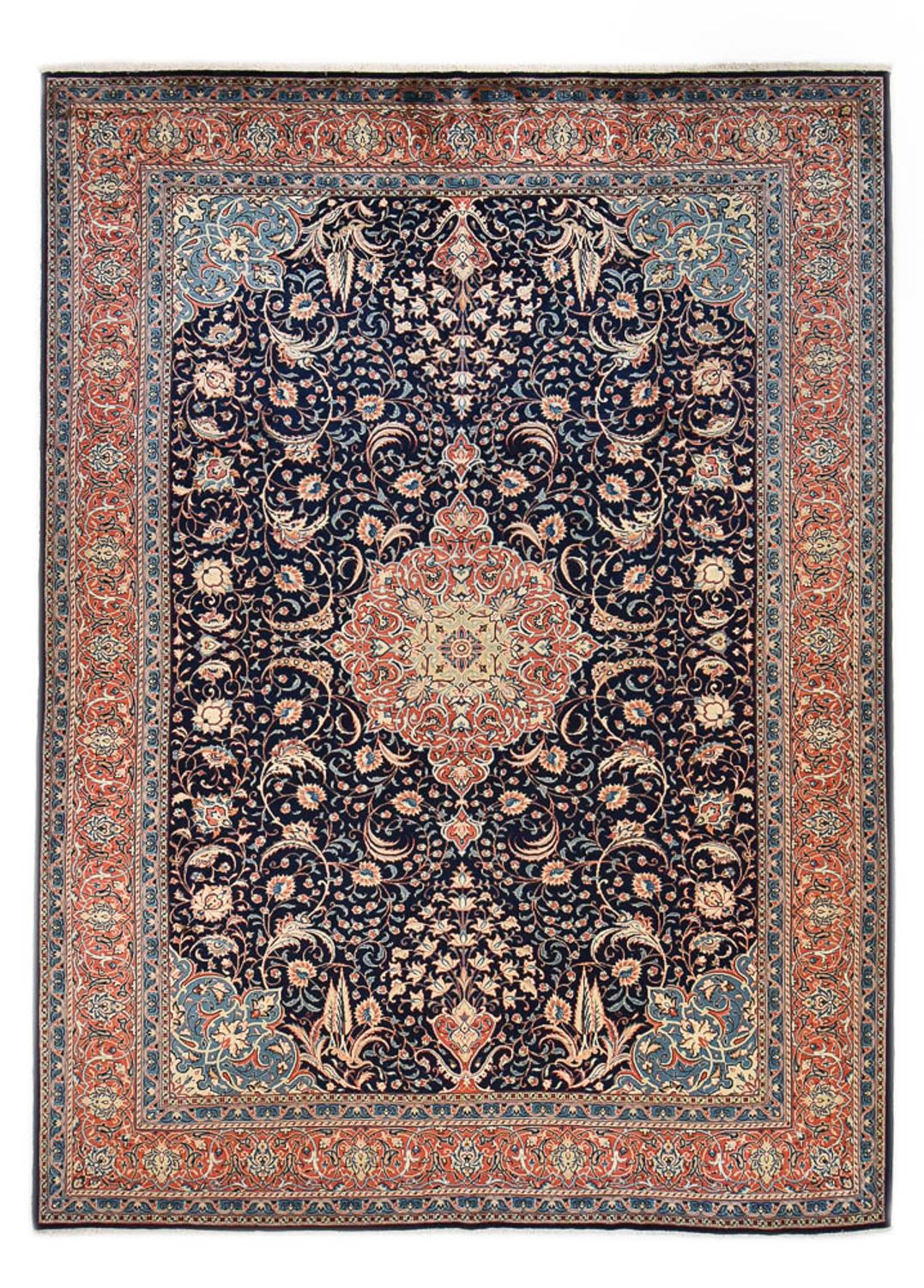 Persisk tæppe - Classic - 400 x 281 cm - mørkeblå