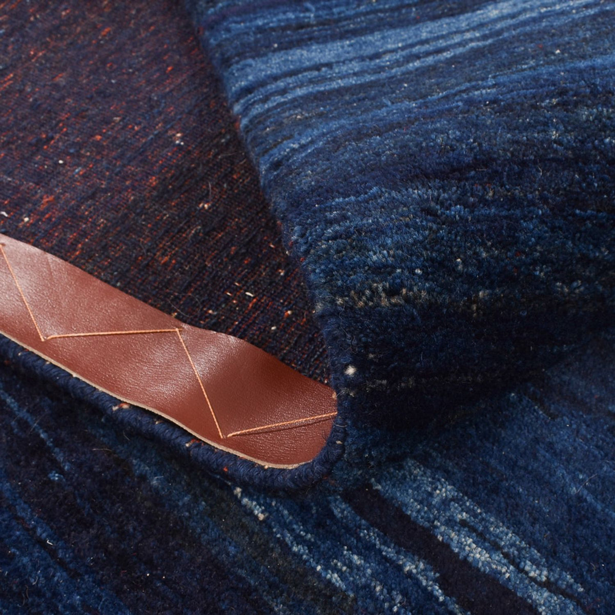 Gabbeh Tæppe - Loribaft Persisk - 195 x 158 cm - mørkeblå