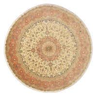 Persisk tæppe - Tabriz - Premium rundt  - 310 x 310 cm - beige