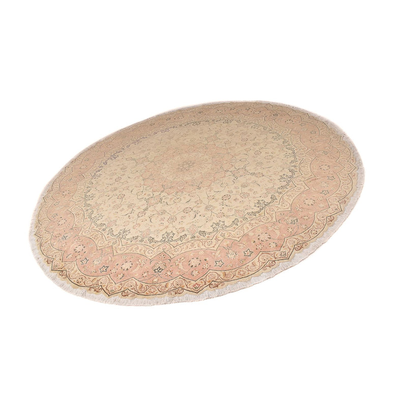 Persisk tæppe - Tabriz - Premium rundt  - 310 x 310 cm - beige