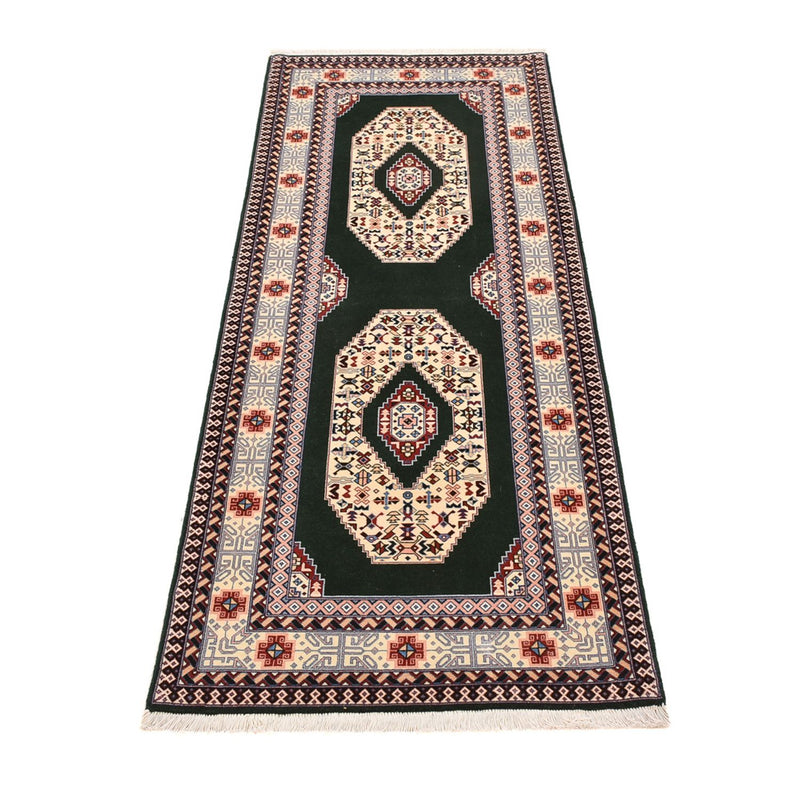 Løber Persisk tæppe - Tabriz - Royal - 202 x 74 cm - mørkeblå