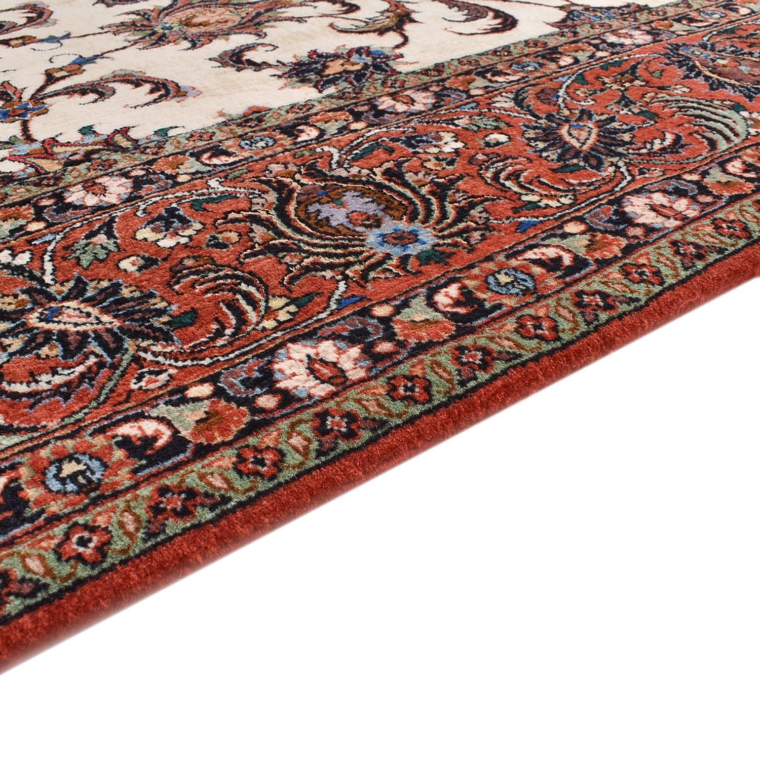 Persisk tæppe - Bijar firkantet  - 251 x 241 cm - creme