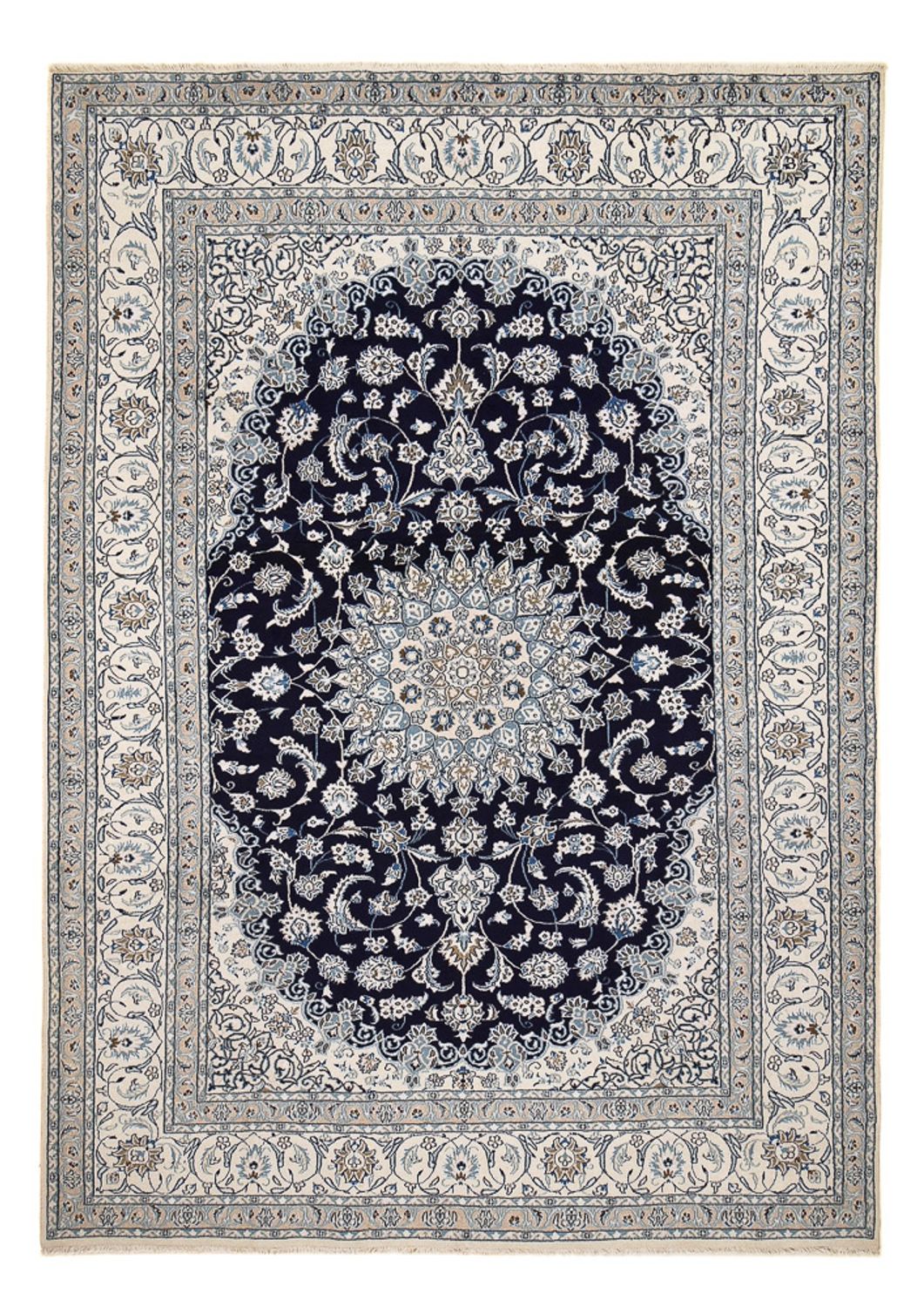 Persisk tæppe - Nain - 410 x 294 cm - mørkeblå