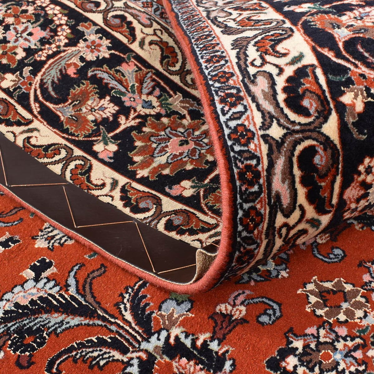 Persisk tæppe - Bijar - 295 x 202 cm - lysrød