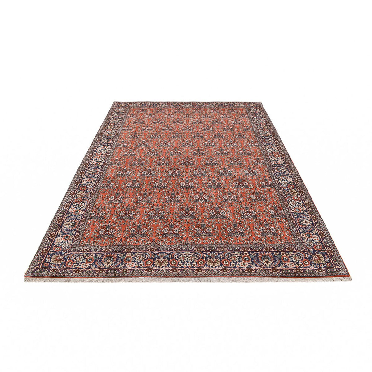 Persisk tæppe - Bijar - 297 x 202 cm - lysrød