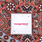 Persisk tæppe - Bijar rundt  - 150 x 150 cm - mørkerød