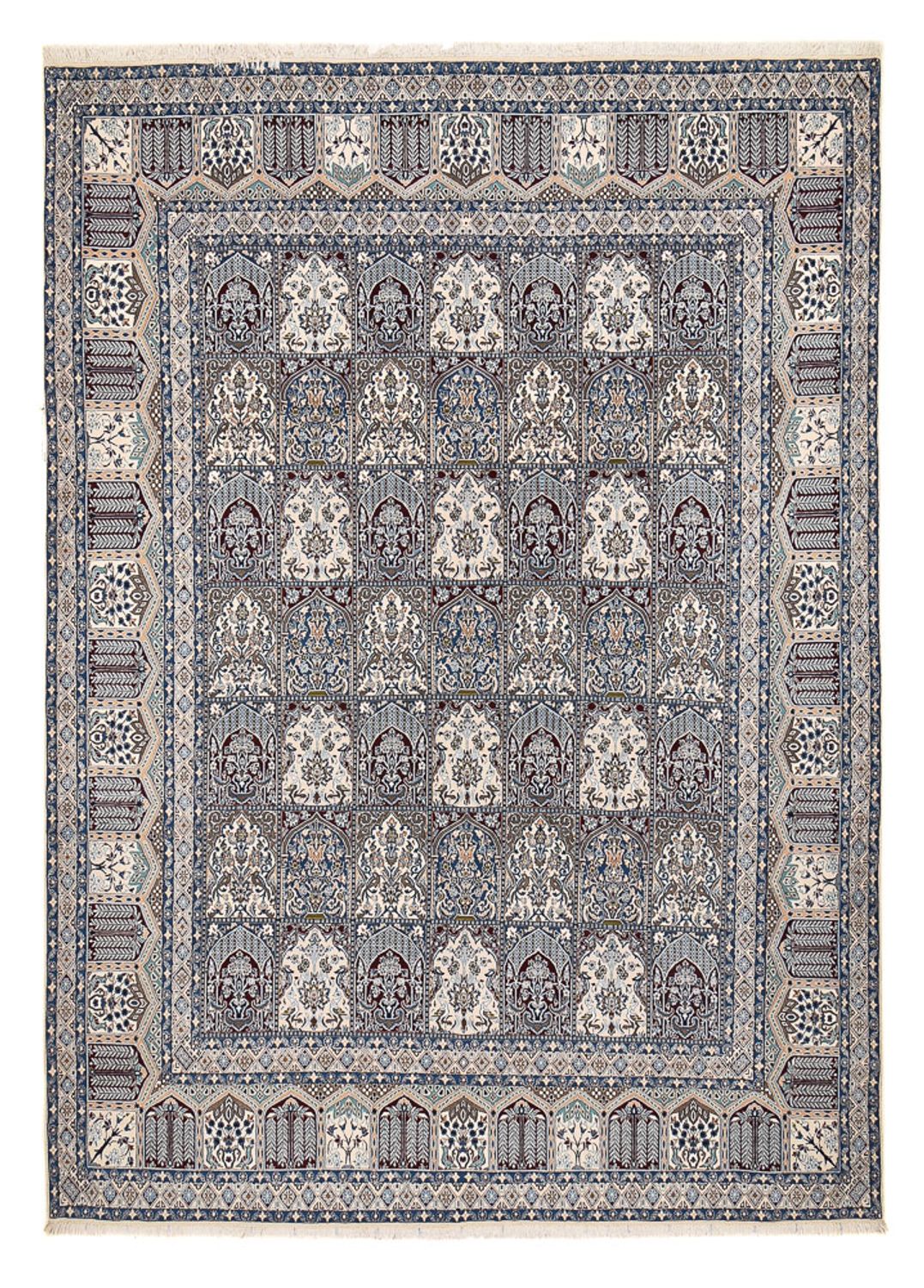 Persisk tæppe - Nain - Premium - 413 x 301 cm - grå