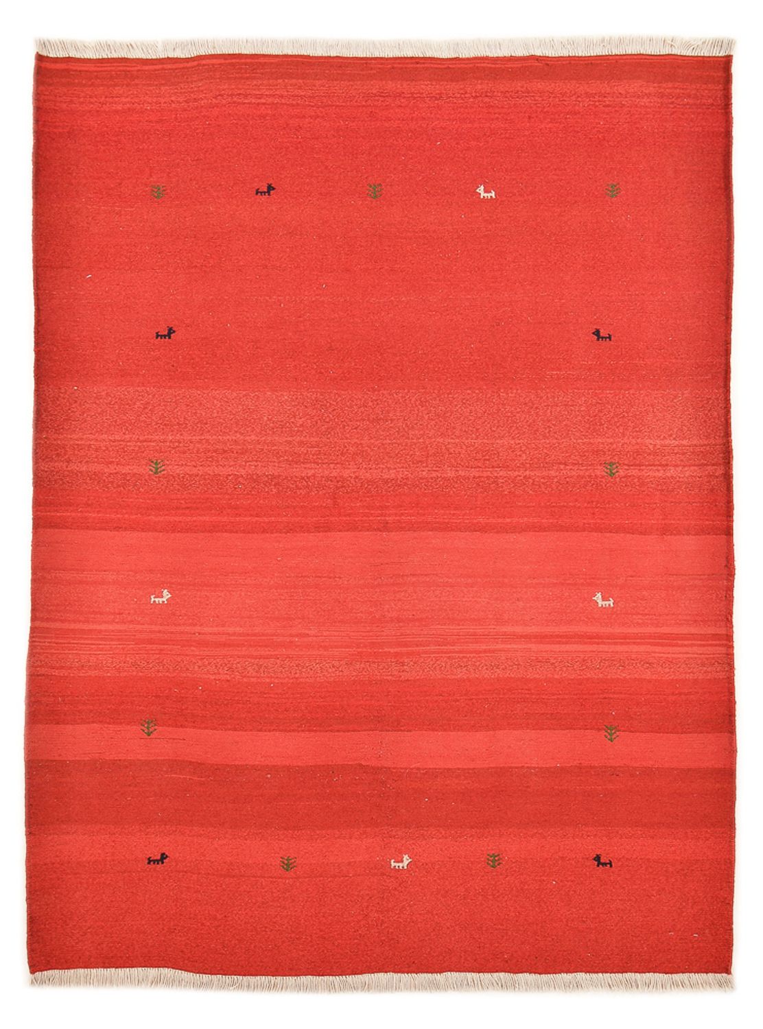 Gabbeh-tæppe - Persisk - 227 x 174 cm - rød