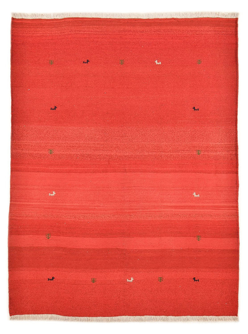 Gabbeh-tæppe - Persisk - 227 x 174 cm - rød