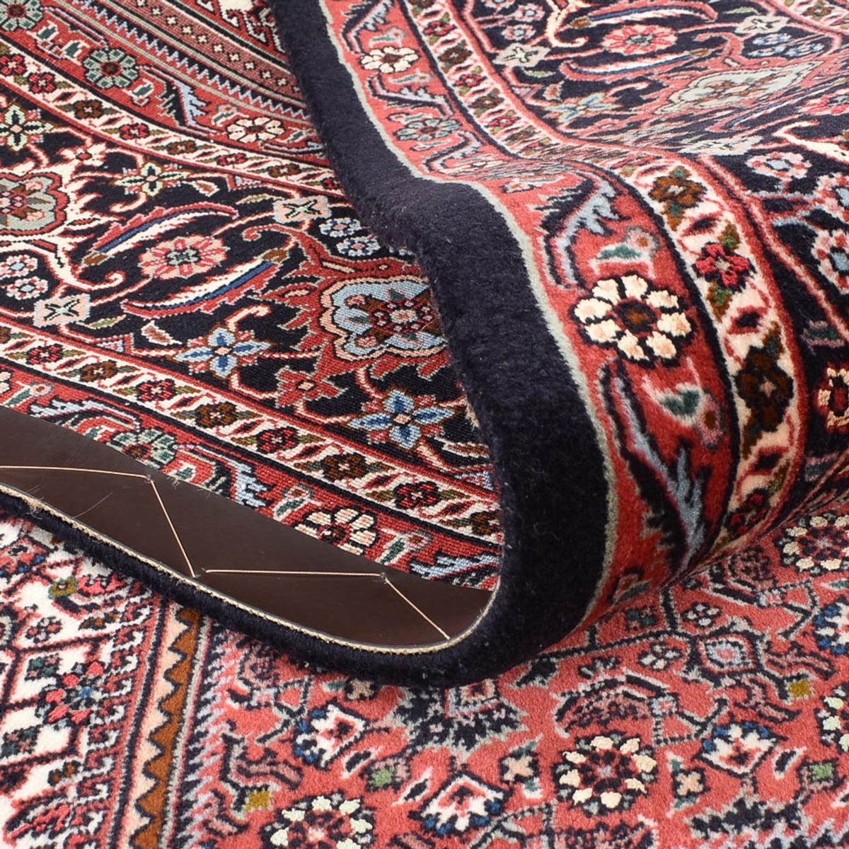 Persisk tæppe - Bijar - 303 x 201 cm - bordeaux rød