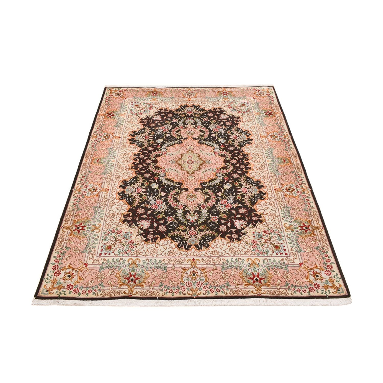 Persisk tæppe - Tabriz - Royal - 210 x 151 cm - mørkeblå
