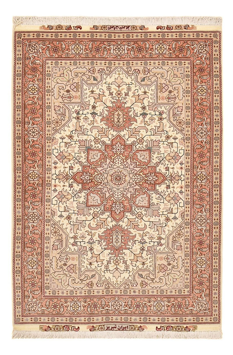 Persisk tæppe - Tabriz - Royal - 161 x 105 cm - lysrød