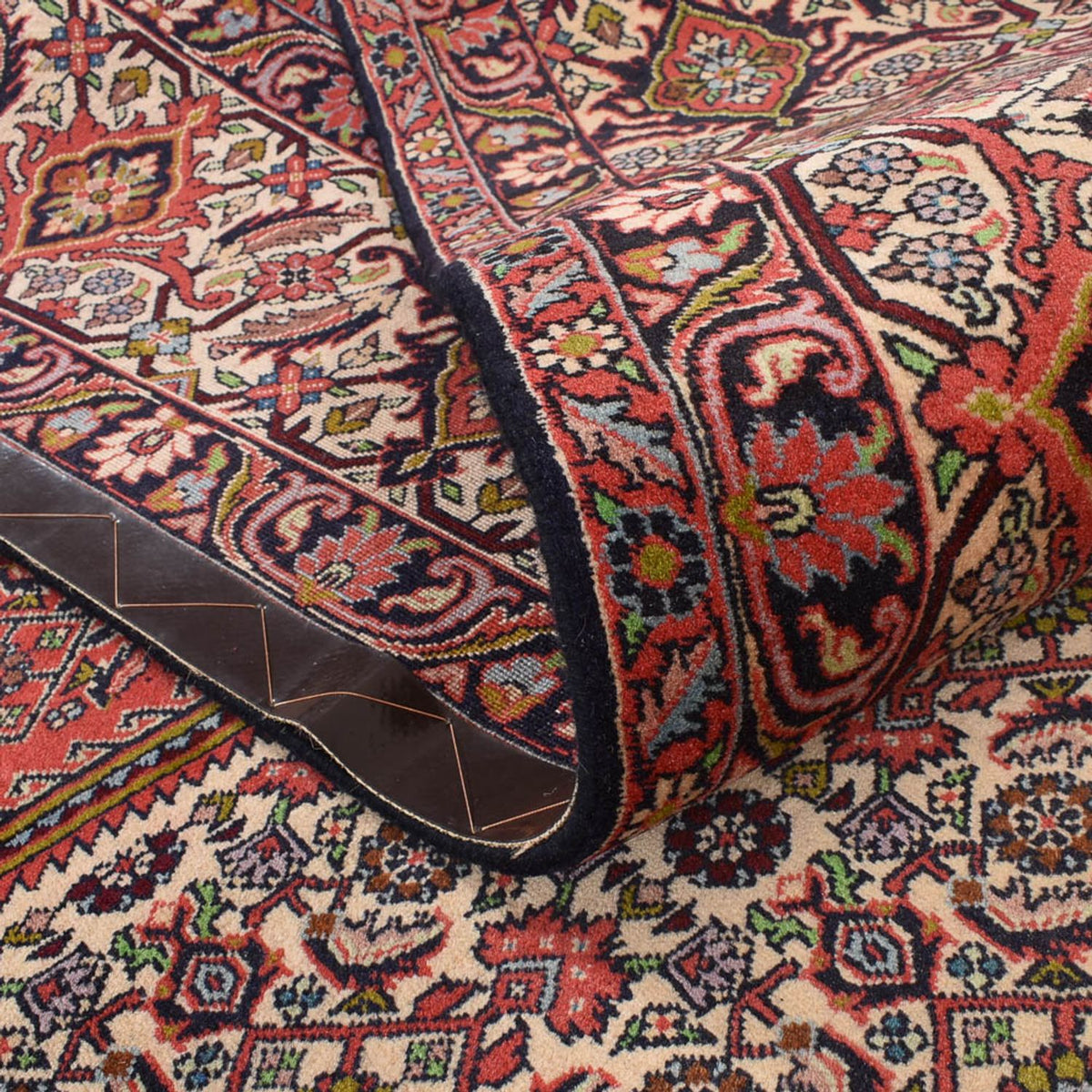 Persisk tæppe - Bijar - 400 x 292 cm - bordeaux rød