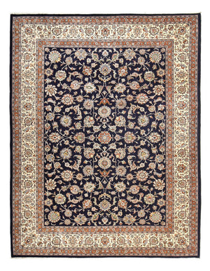Persisk tæppe - Classic - Royal - 394 x 298 cm - mørkeblå